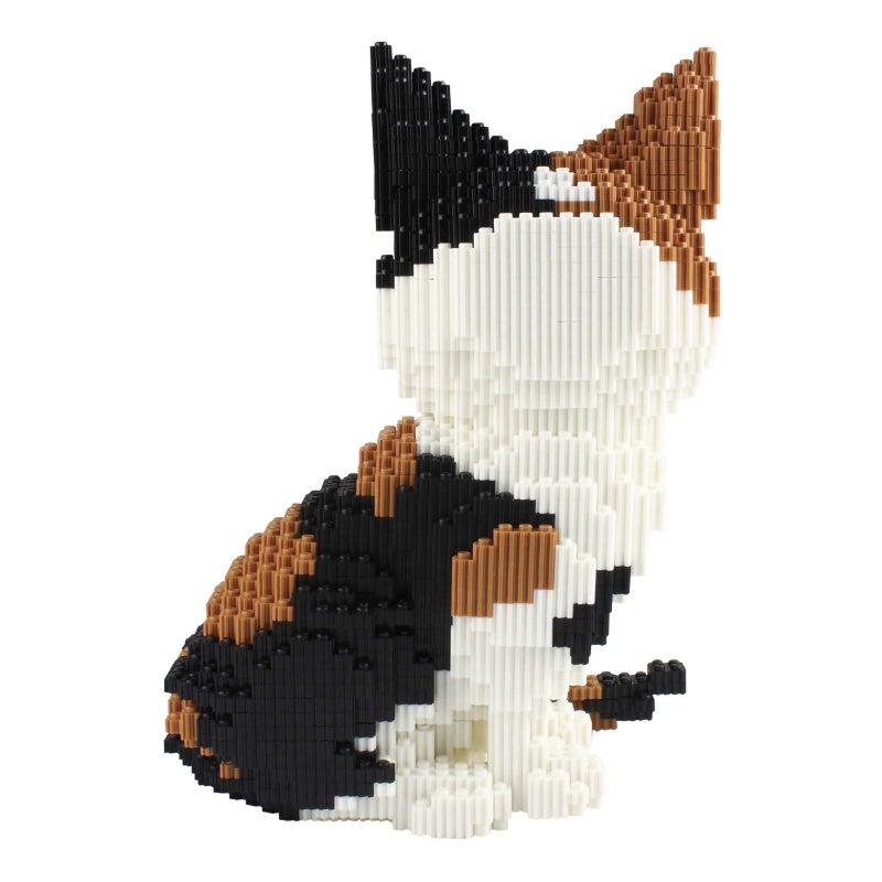 Larcele 4848 Pieces Calico Cat Micro Building Blocks Animal Mini Building Toy Bricks KLJM-02 (Model 2842) - Image 4